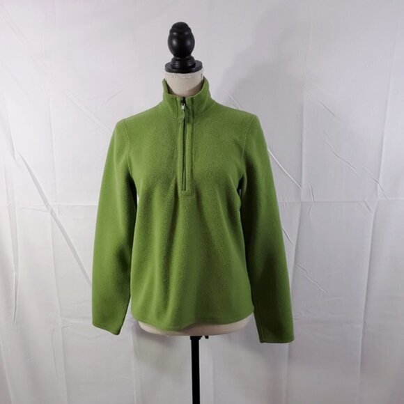 Eddie Bauer Women’s Green ¼ Zip Fleece Outdoor Sweater Pullover – Size Small - Picture 12 of 13